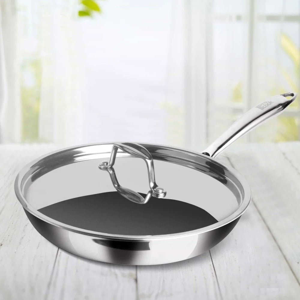 Milton ProCook Triply Stainless Steel Fry Pan with Lid