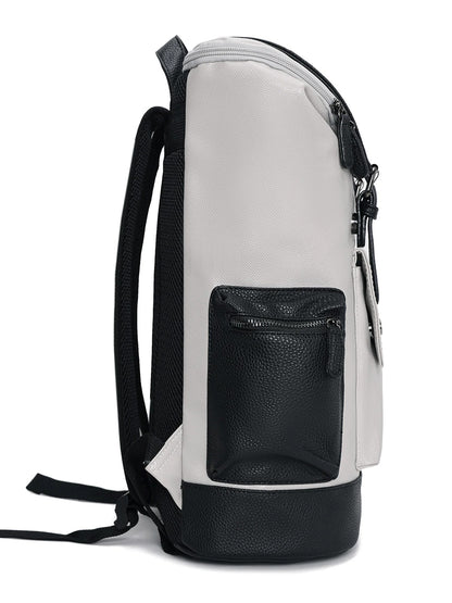 FUR JADEN Vegan Leather Anti Theft Casual Laptop Backpack with 15.6 Inch Laptop Pocket