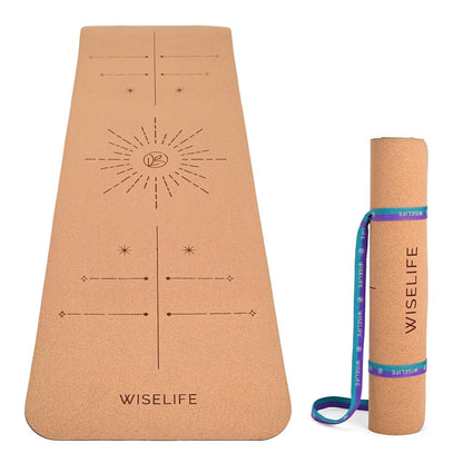 Wiselife Cork & Tpe Yoga Mat Extra Thick Extra Long Extra Wide Exercise