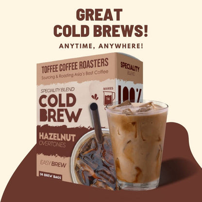 Toffee Coffee Roasters Hazelnut Cold Brew Packs