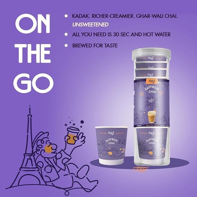 Cup-Ji Saffron Chai Premix Cups