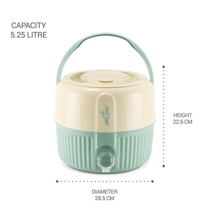 Milton Kool Pristine 7 Insulated Plastic Water Jug, 5.25 litres, Light Green