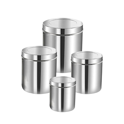 Kraft Deep Stainless Steel Kitchen Storage Dabba Set of 4 – 10 cm x 14 cm