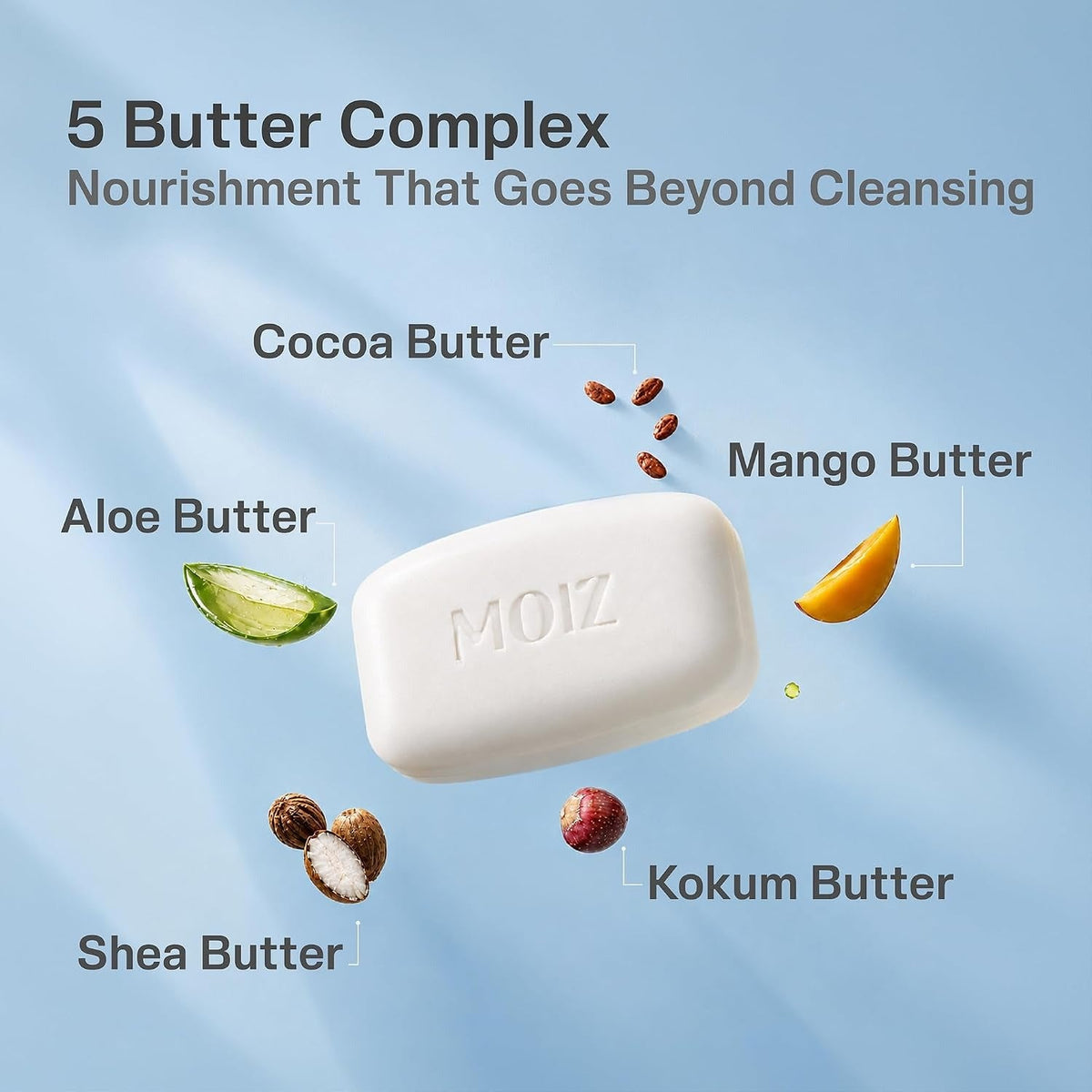 Moiz Syndet Bathing Bar pH 5.5 With Shea Butter, Aloe Vera & Vitamin E  - 75 Gms