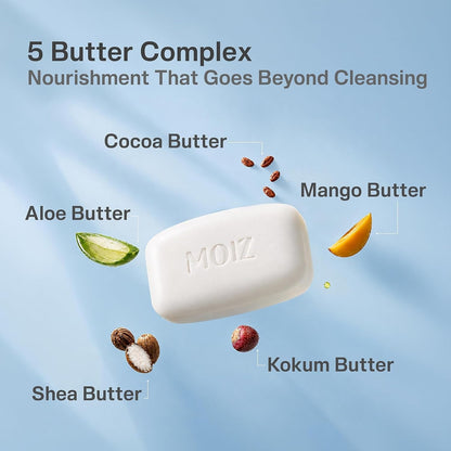 Moiz Syndet Bathing Bar pH 5.5 With Shea Butter, Aloe Vera & Vitamin E  - 75 Gms