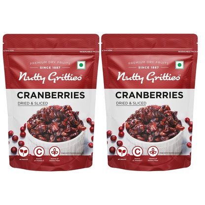 Nutty Gritties Dried US Cranberries -  200g
