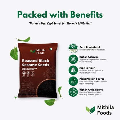 Mithila Foods Roasted Black Sesame Seeds