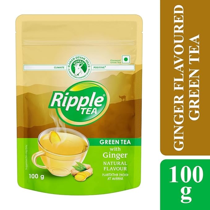 Ripple Green Tea with Natural Ginger Flavour - 100gms