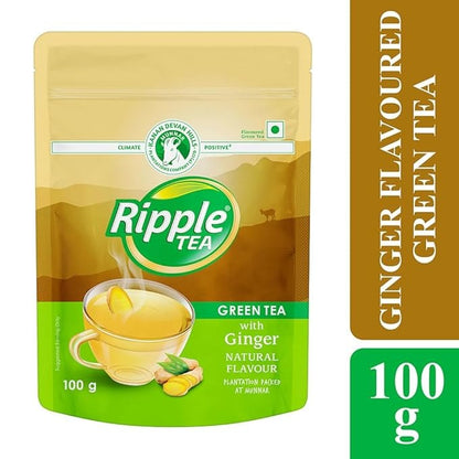 Ripple Green Tea with Natural Ginger Flavour - 100gms