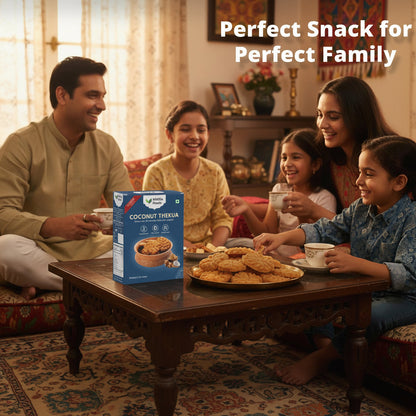 Mithila Foods Bihari Coconut Thekua with Desi Ghee, Jaggery & Sesame Seeds