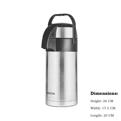 Milton Beverage Dispenser 2500 Flask,Steelplain