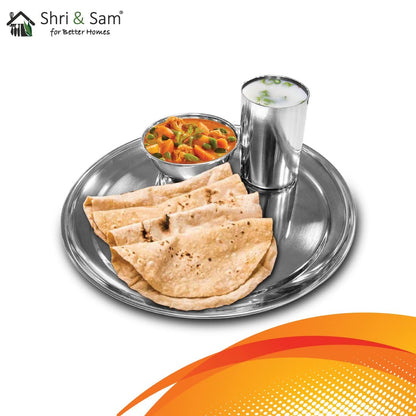 Shri & Sam Stainless Steel Shagun Dinner Set (3 Pcs), Solid