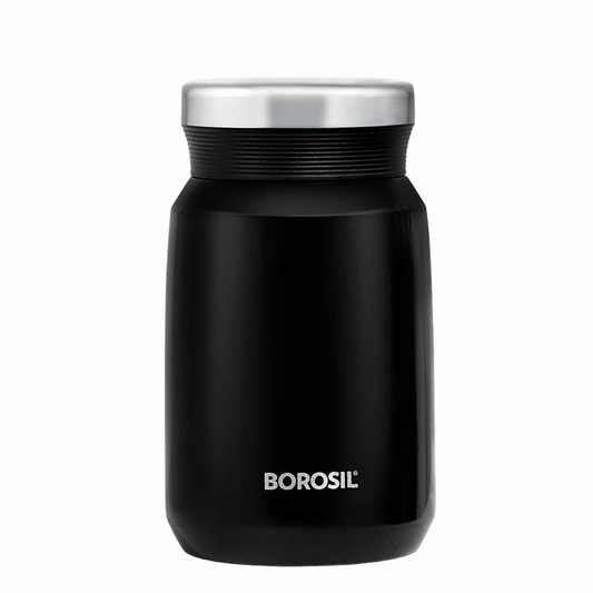 Borosil Carry Mate Black Water Bottle 500ml