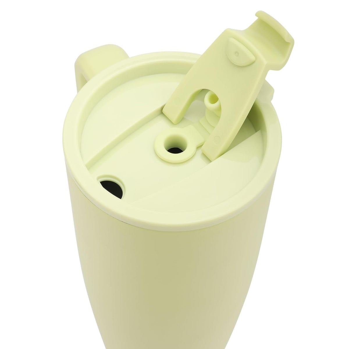 House of Quirk 1200ML Tumbler with Handle and 2 Straw Flip Lid - Lime