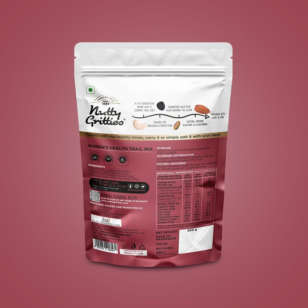 Nutty Gritties Premium Women's Health Mix - 200g