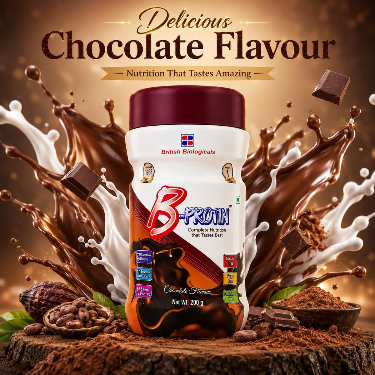British Biologicals B-Protin Powder Chocolate Flavour