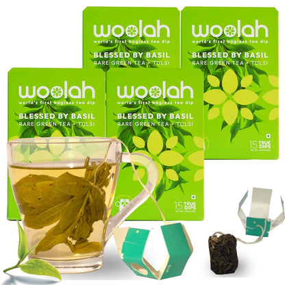 Woolah Rare Assam Green Tea With Tulsi