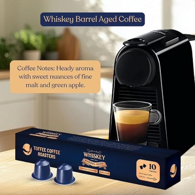 Toffee Coffee Roasters Whiskey Barrel Aged Coffee Pods
