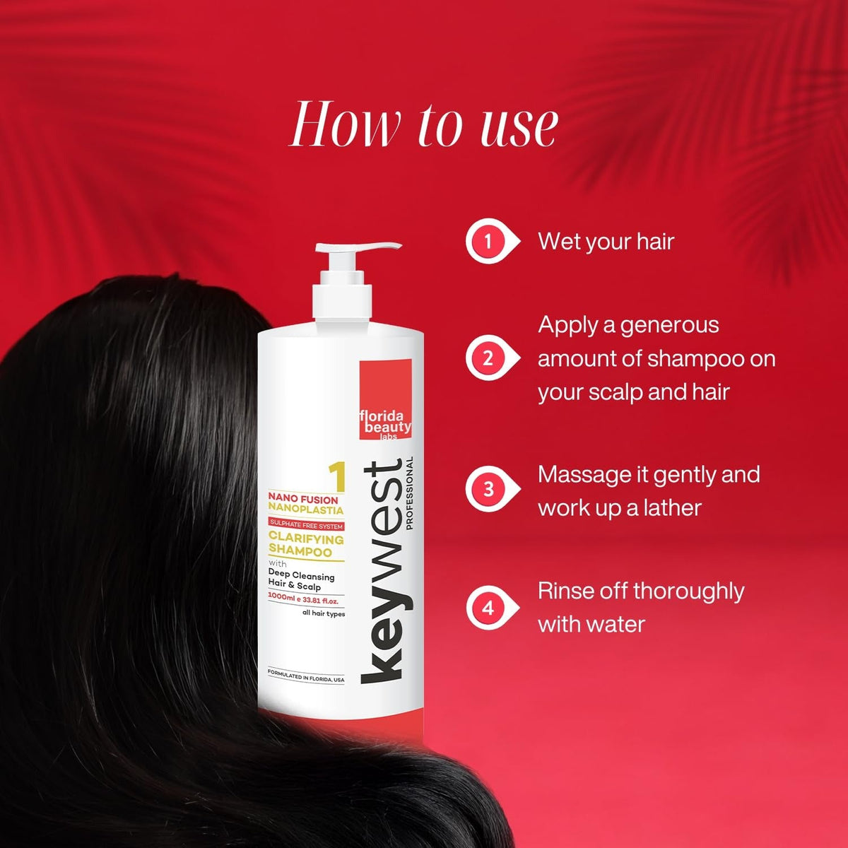 Keywest Professional Nanoplastia Sulfate Free Clarifying Shampoo - 1000ml