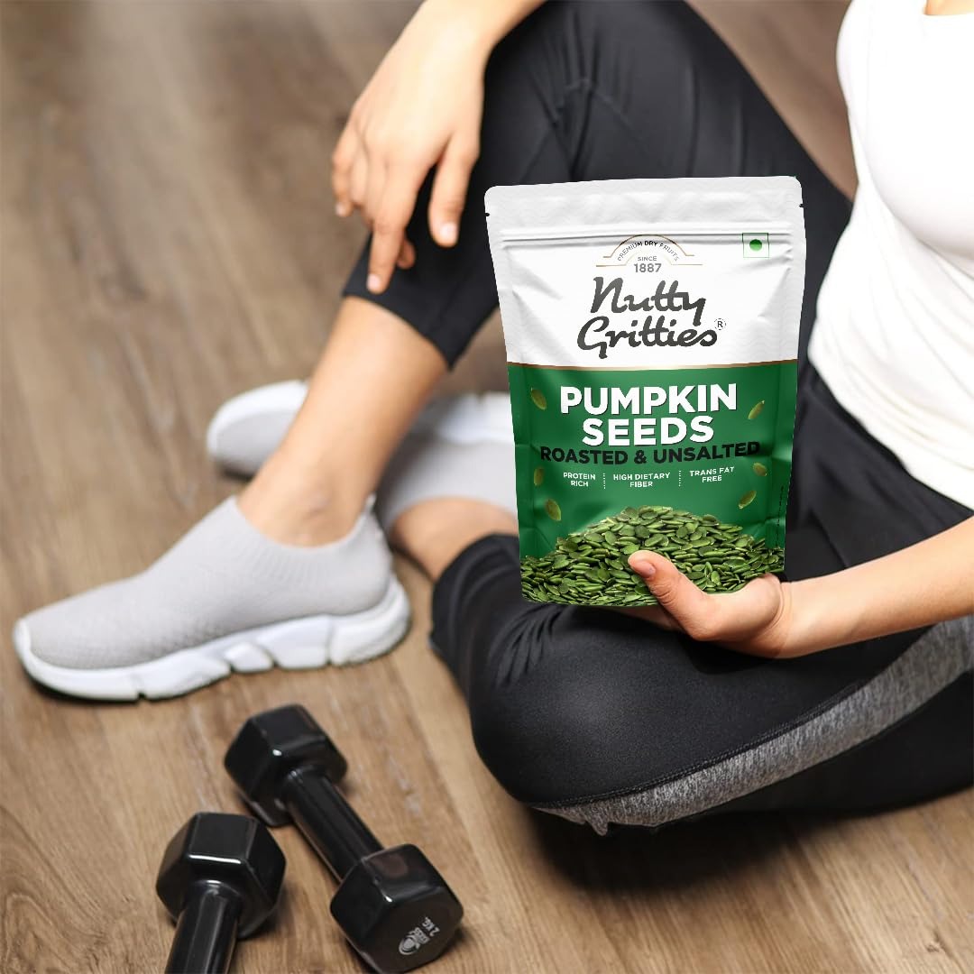Nutty Gritties Roasted Unsalted Pumpkin Seeds - 200g