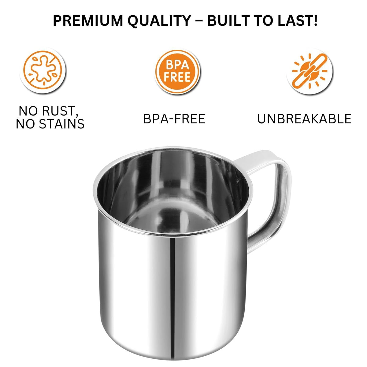 Kraft Multipurpose Stainless Steel Mug – Set of 2 - 750 ml