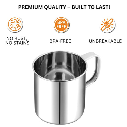 Kraft Multipurpose Stainless Steel Mug – Set of 2 - 750 ml