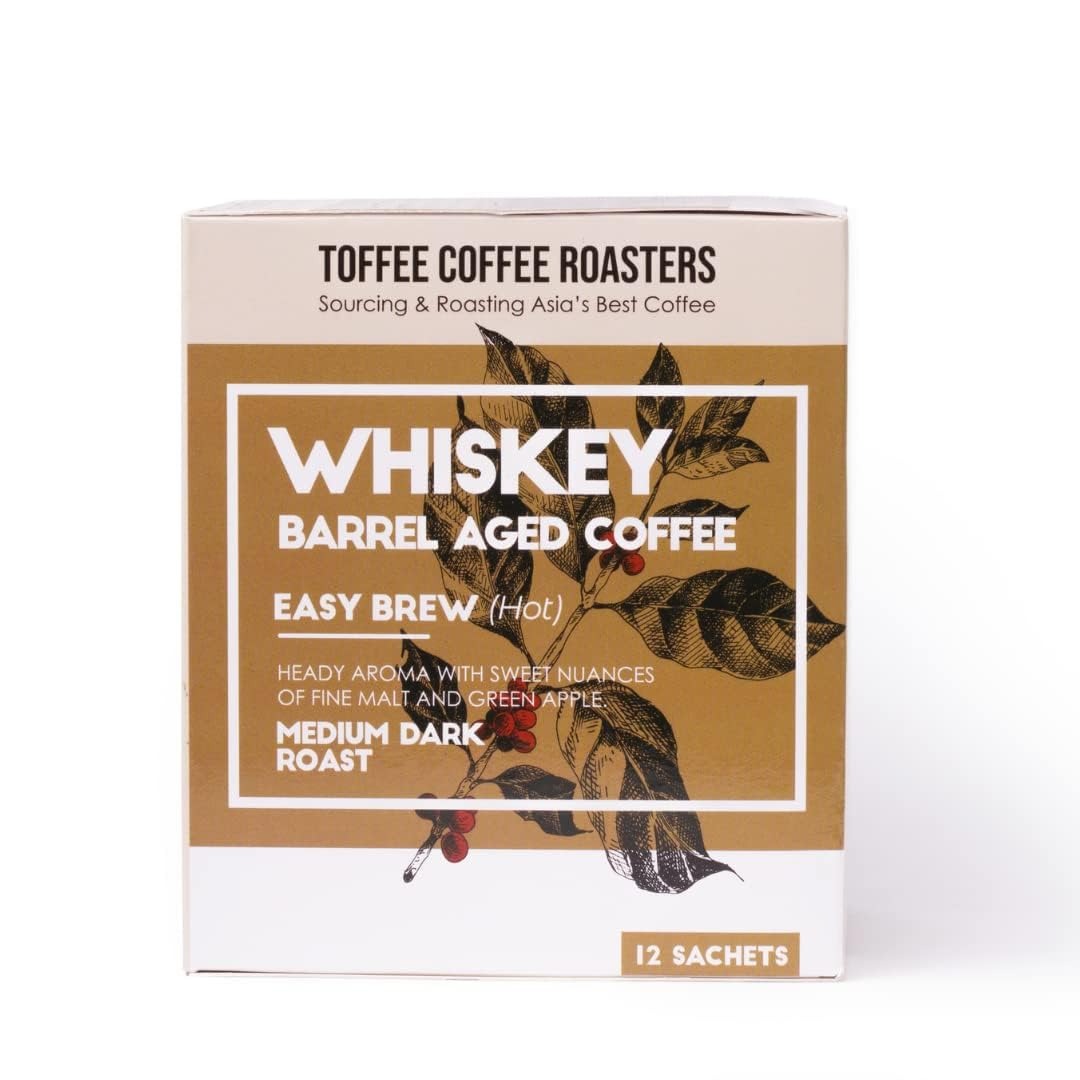 Toffee Coffee Roasters Single Malt Whiskey Barrel Aged Grounded Coffee