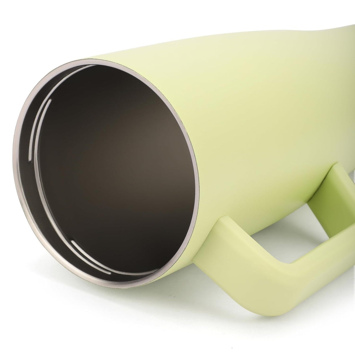 House of Quirk 1200ML Tumbler with Handle and 2 Straw Flip Lid - Lime