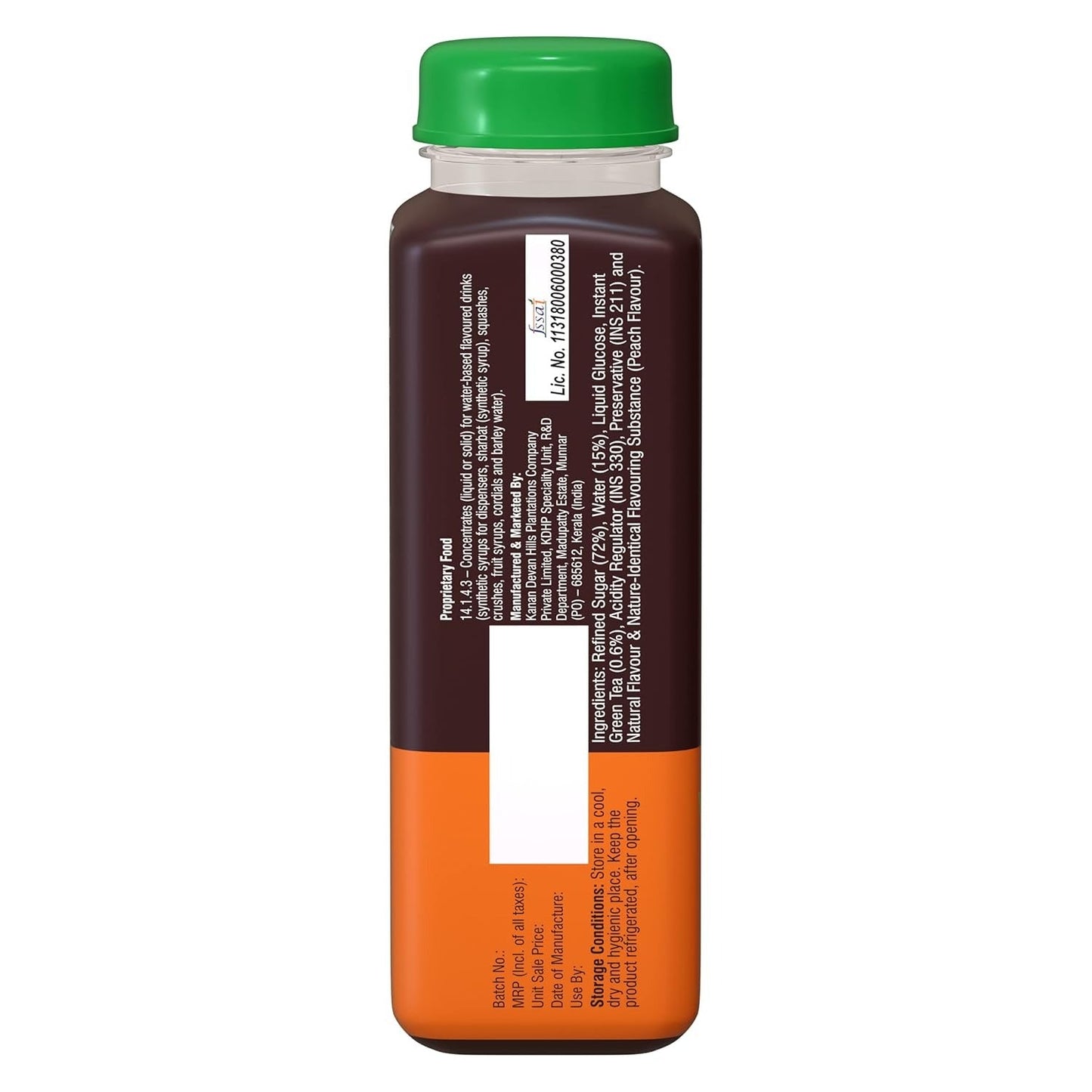 Ripple Green Ice Tea Peach Flavoured Liquid Concentrate - 250ml