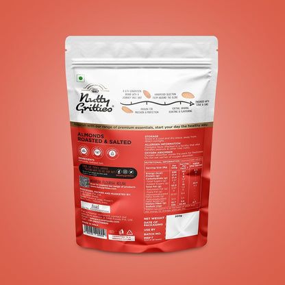 Nutty Gritties Premium California Roasted & Lightly Salted Almonds - 200g