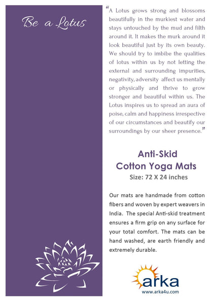 Arka Lotus Cotton Yoga Mat