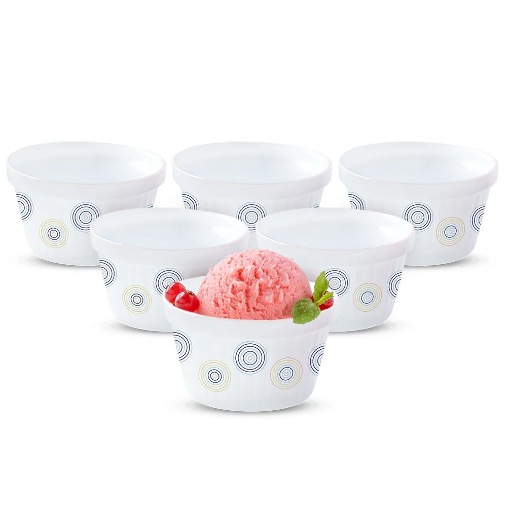Borosil Larah Opalware Sorbet Ice Cream Bowl Set