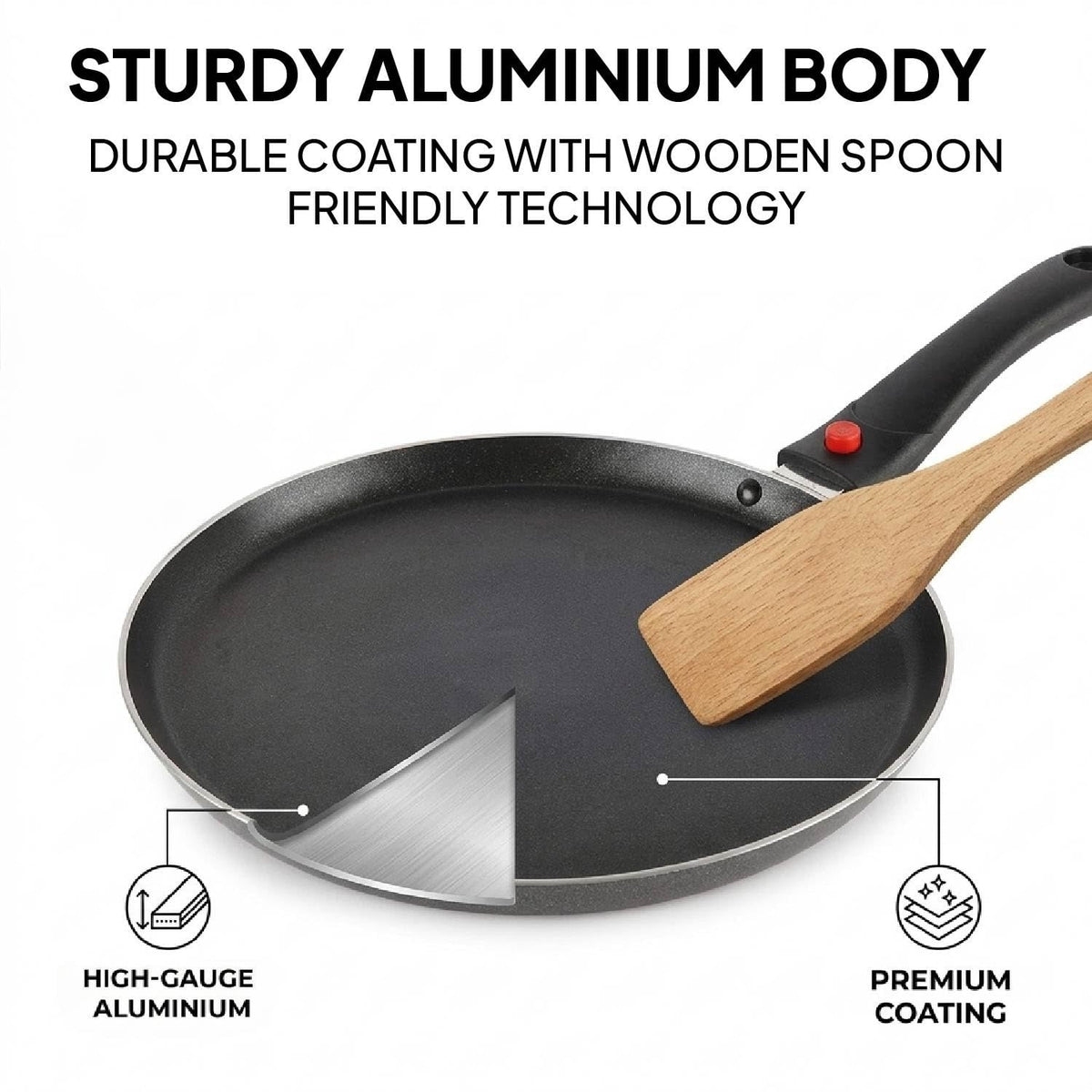 Cello Granitas Premium Non-Stick Dosa Tawa Pan Induction