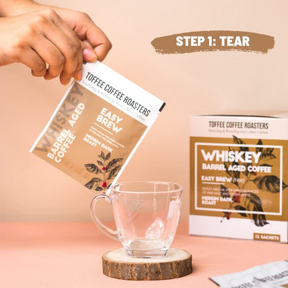 Toffee Coffee Roasters Single Malt Whiskey Barrel Aged Grounded Coffee