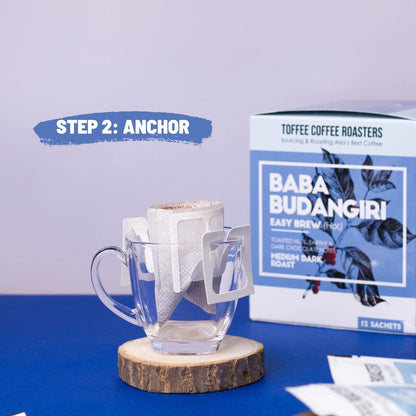 Toffee Coffee Roasters Baba Budangiri Coffee Easy Brew (Hot Brew) Bag