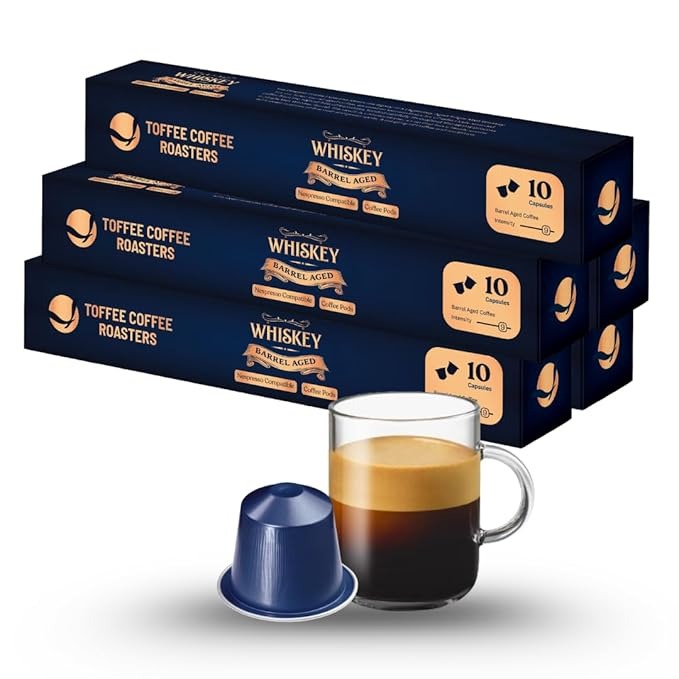 Toffee Coffee Roasters Whiskey Barrel Aged Coffee Pods