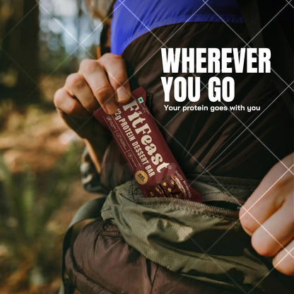 FitFeast Nutty Brownie Dessert Protein Bar