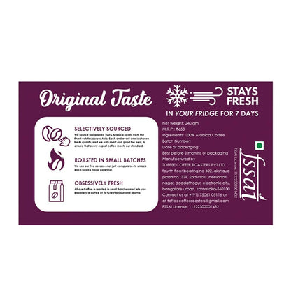 Toffee Coffee Roasters Cold Brew Dark Chocolate and Nutty Roasted Coffee Bags