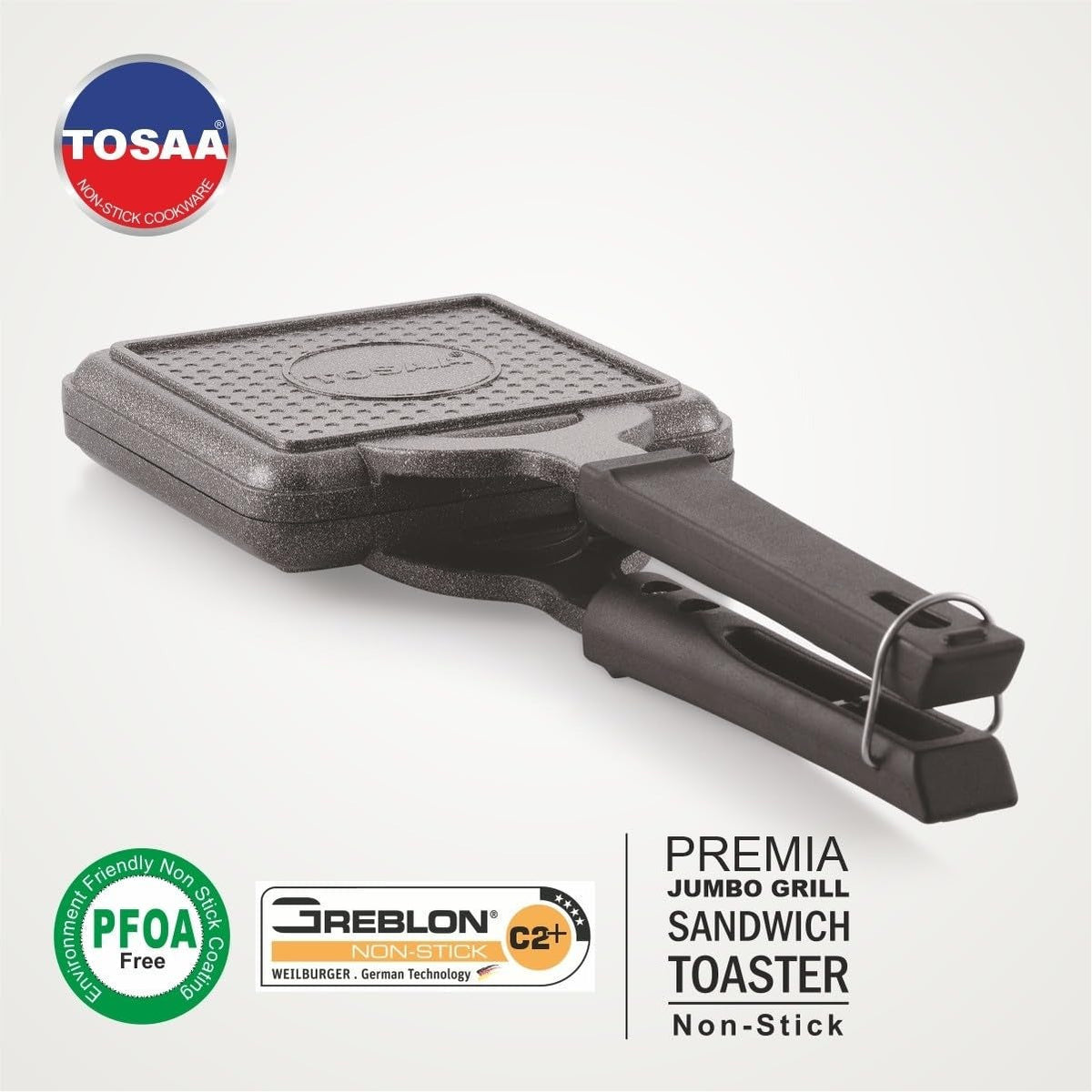 Tosaa Premia Jumbo Grill Sandwich Toaster Gas Non-Stick