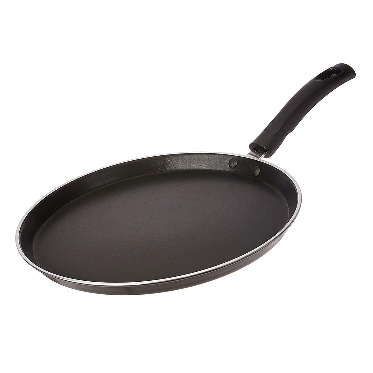 Pigeon by Stovekraft Aluminum Non-Stick Flat Tawa, 25cm, Black