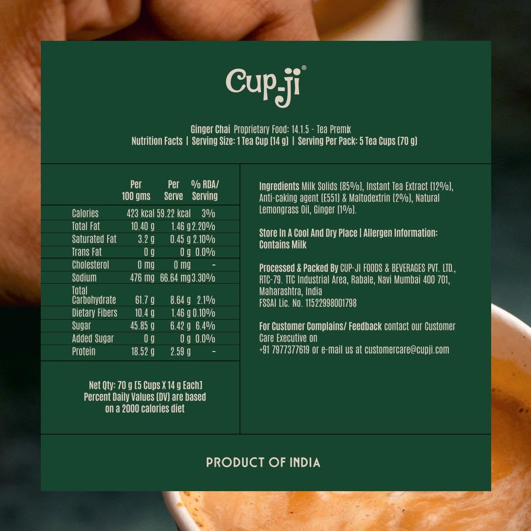 Cup-Ji Ginger Chai Premix Cups