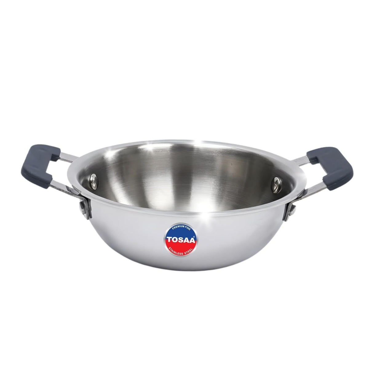 Tosaa Triply Mini Kadhai 3-Layer Base Ideal for Frying Tadka Compact Induction Compatible - 450 ml
