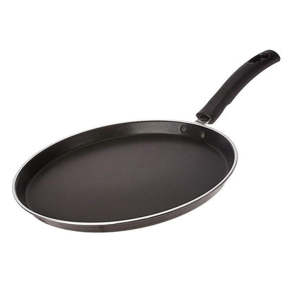 Pigeon by Stovekraft Aluminum Non-Stick Flat Tawa, 25cm, Black