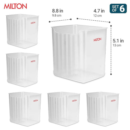 Milton Cryo Fridge Storage Containers for Door Set of 6