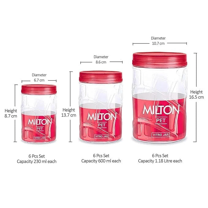 Milton Vitro PET Airtight Jar - Wine Red