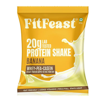 FitFeast Protein Shake Sachet - Pack of 7(20g Each Pack)
