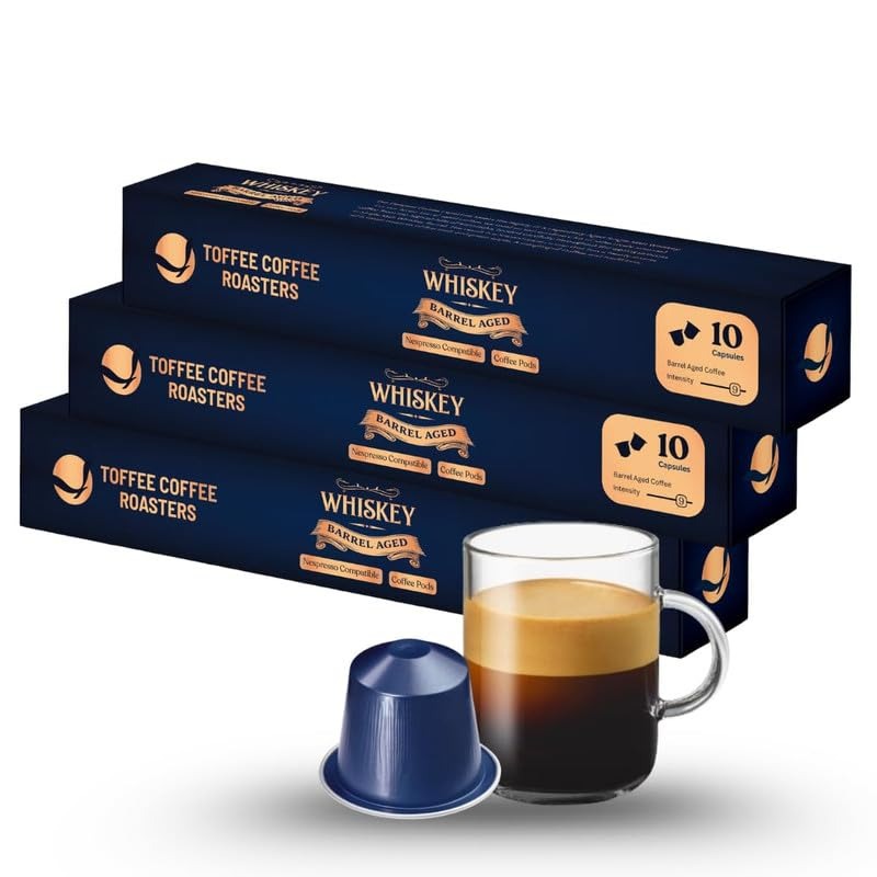 Toffee Coffee Roasters Whiskey Barrel Aged Coffee Pods