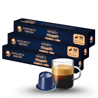 Toffee Coffee Roasters Whiskey Barrel Aged Coffee Pods