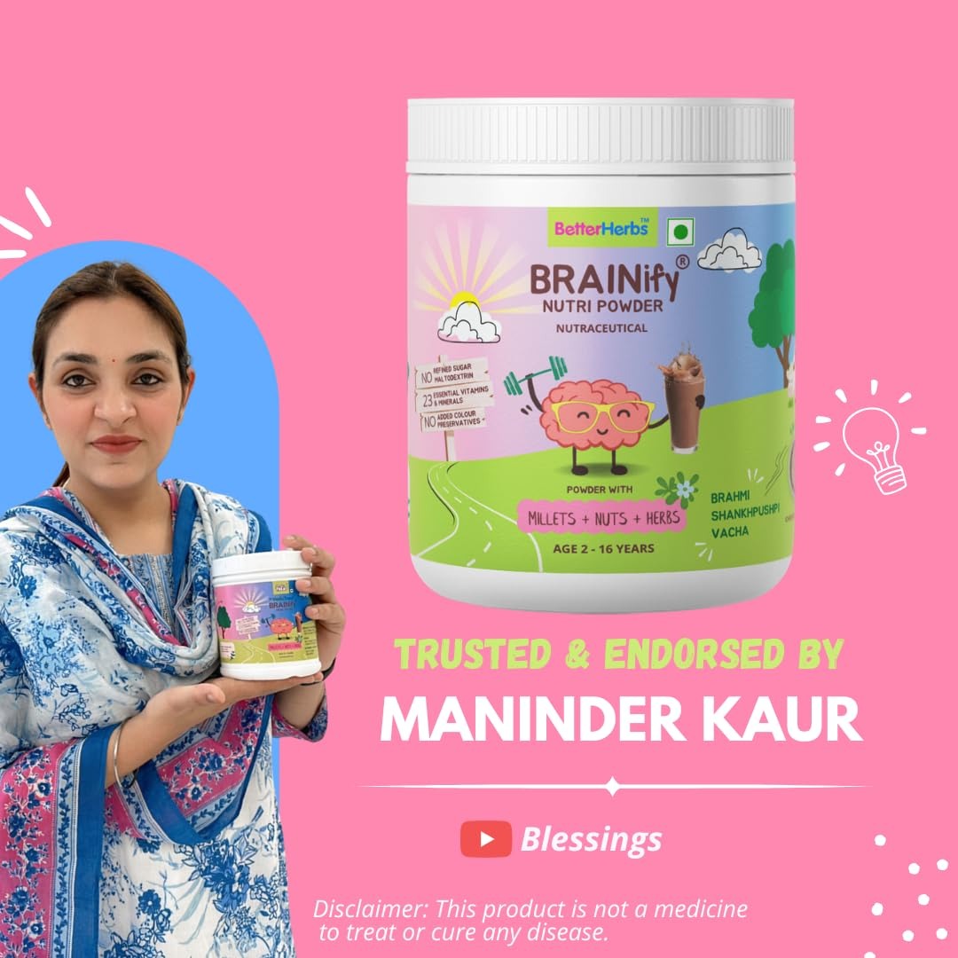 Better Herbs Brainify Vanilla Nutrition Drink Powder