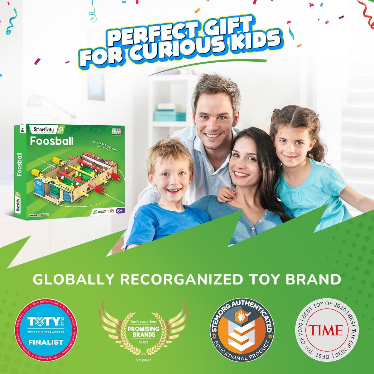 Smartivity DIY Foosball Table Toy for Kids 6-12 Years